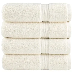 vidaXL Ręczniki premium SOLUND, 4 szt., kremowe, 70x140 cm, 600 g/cm² - Ręczniki - miniaturka - grafika 1