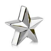 Ozdoby bożonarodzeniowe - Gwiazda ceramiczna 14 cm srebrny - miniaturka - grafika 1