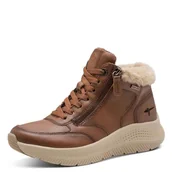 Kozaki damskie - TAMARIS Comfort Lace Boot Flat Duo-tex modne kozaki, koniak, 39 EU, koniak, 39 EU - miniaturka - grafika 1