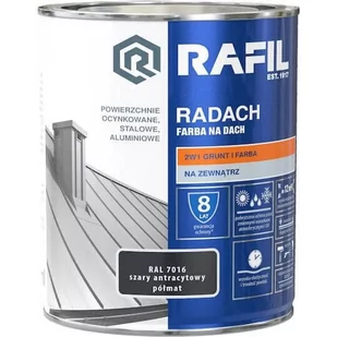 Farba na dach Rafil Radach szary anracytowy RAL7016 0,75l - Farby zewnętrzne - miniaturka - grafika 1
