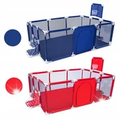 Łóżeczka i kojce - Kojec Suchy Basen Plac Zabaw XXL Dla Dzieci Duży 230x122 Z Koszem I Bramką - miniaturka - grafika 1