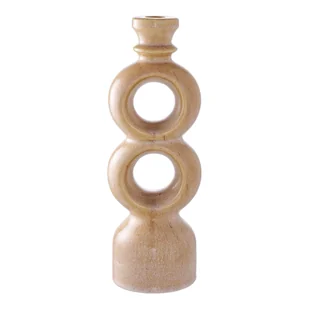 Fernity Świecznik ceramiczny brązowy ósemka - Świeczniki - miniaturka - grafika 1