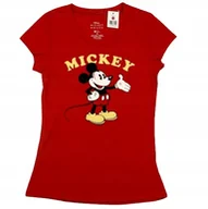 Koszulki i topy damskie - Koszulka damska młodzieżowa DISNEY Myszka Miki Mickey Mouse r. M Czerwona - miniaturka - grafika 1