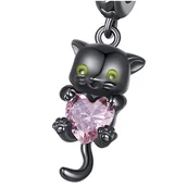 Charmsy - Charms do Pandora - CHARMS KOTEK Z SERCEM - miniaturka - grafika 1