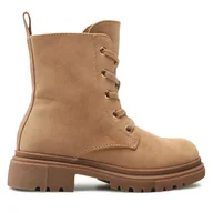 Buty dla dziewczynek - Trzewiki DeeZee CS5819-06 Brązowy - miniaturka - grafika 1