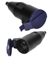 Gniazdka elektryczne - Gniazdo Warsztatowe 2P+Z z Uziemieniem z Klapką - miniaturka - grafika 1