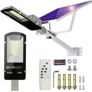LATARNIA OGRODOWA LAMPA SOLARNA NA SŁUP MOCNA 800W PANEL ULICZNA 146LED - Lampy ogrodowe - miniaturka - grafika 1