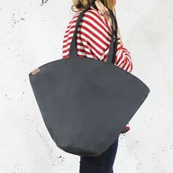 Torebki damskie - Shelly bag grafit torba nubuk vegan wodoodporny - miniaturka - grafika 1