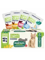 Mokra karma dla kotów - ANIMAL ISLAND Everyday Menu Box Wołowina, Kurczak, Indyk, Biała Ryba 40x85g - miniaturka - grafika 1