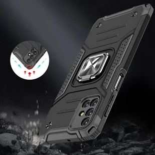 Wozinsky Ring Armor pancerne hybrydowe etui pokrowiec + magnetyczny uchwyt Samsung Galaxy M31s srebrny - Etui i futerały do telefonów - miniaturka - grafika 7