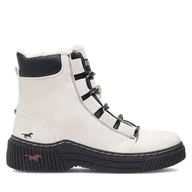 Botki damskie - Botki Mustang 1436-605-203 Biały - miniaturka - grafika 1