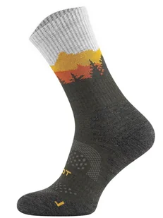 Zaawansowane skarpety trekkingowe Falcon Trail 55% MERINO, całoroczne, chroniące przed otarciami - Khaki 35-38 - Skarpetki męskie - miniaturka - grafika 1