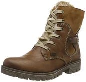 Botki damskie - Rieker 785g1 damskie botki, brązowy - 39 EU - miniaturka - grafika 1