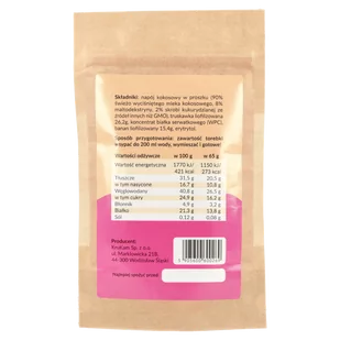 Mieszanka na shake wysokobiałkowy banan truskawka 65g - Soki i napoje niegazowane - miniaturka - grafika 2