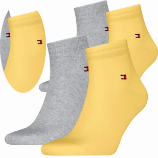 Tommy Hilfiger Skarpety Męskie Stopki 47-49 Popiel Żółta - Skarpetki męskie - miniaturka - grafika 1