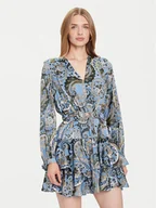 Sukienki - Guess Sukienka codzienna W5BK53 W2770 Niebieski Regular Fit - miniaturka - grafika 1