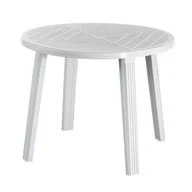 Stoły ogrodowe - Stół okrągły 90 cm biały - miniaturka - grafika 1