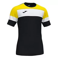 Koszulki męskie - Joma T-shirt męski Crew Iv Equip M/C czarny czarny/żółty 4XS-3XS 101534.109 - miniaturka - grafika 1