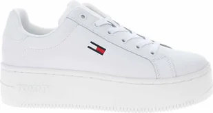 Tommy Jeans niskie trampki damskie gładka skóra biały rozmiar: 37 - Trampki damskie - miniaturka - grafika 1
