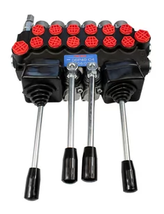 Rozdzielacz hydrauliczny Presko 6-sekcyjny z joystickami - Akcesoria do hydrauliki siłowej - miniaturka - grafika 2