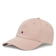 Czapki damskie - Czapka z daszkiem Tommy Hilfiger Essential Flag Soft Cap AW0AW17632 Różowy - miniaturka - grafika 1