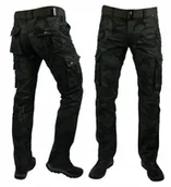 Spodnie męskie - Spodnie bojówki moro robocze 969 r.30 pasek w cenie - miniaturka - grafika 1