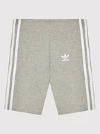 Spodenki damskie - adidas Szorty sportowe adicolor Cycling HD2039 Szary Slim Fit - miniaturka - grafika 1