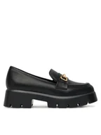Półbuty damskie - DeeZee Loafersy HXG2052-296A Czarny - miniaturka - grafika 1