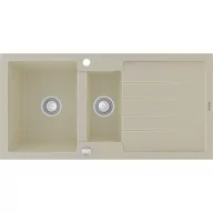 Zlewozmywaki - Mexen Andres zlewozmywak granitowy 1,5-komorowy z ociekaczem 1000 x 500 mm, beżowy - 6515101510-69 - miniaturka - grafika 1