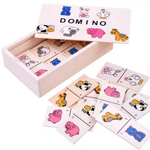 Obrazkowe Domino dla dzieci zwierzątka ZA2515 - Gry planszowe - miniaturka - grafika 1