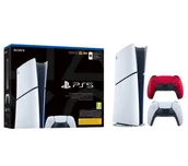 Konsole Playstation - Sony PlayStation 5 Digital Slim E Chassis PS5 825GB + Dodatkowy Pad Wulkaniczna czerwień - miniaturka - grafika 1