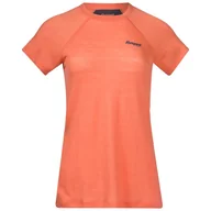 Koszulki sportowe damskie - Koszulka damska Bergans  Floyen Wool Tee Orange L - miniaturka - grafika 1