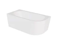Wanny - Wanna narożna lewa Besco Avita A-line 170x75 cm biały połysk syfon klik-klak biały z przelewem slim WAA-170ALBS - miniaturka - grafika 1