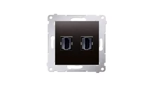 Kontakt Simon Simon 54 Gniazdo HDMI podwójne (moduł) czarny mat DGHDMI2.01/49 DGHDMI2.01/49 - Gniazdka elektryczne - miniaturka - grafika 1