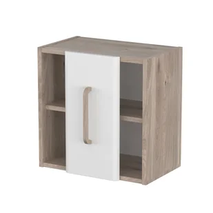 Szafka łazienkowa wisząca Krofam Comfy 50 cm dąb castello/biały połysk 147-0015 - Szafki łazienkowe - miniaturka - grafika 1
