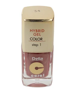 Delia Cosmetics Coral Hybrid Gel Emalia do paznokci nr 34 - Lakiery hybrydowe - miniaturka - grafika 2