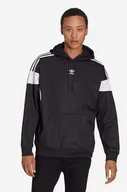 Bluzy męskie - adidas Originals bluza męska kolor czarny z kapturem wzorzysta HS2065-CZARNY - miniaturka - grafika 1