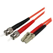 Kable miedziane - StarTech.com Multimode LC na ST kabel z włókna szklanego 5 m, LWL/włókno szklane 50/125µ Duplex kabel krosowy, kabel sieciowy LC, ST pomarańczowy - miniaturka - grafika 1