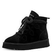 Śniegowce damskie - Tamaris Damskie WL Lace Boot 1-26924-45 śniegowce, czarne, 41 EU, czarny, 41 EU - miniaturka - grafika 1