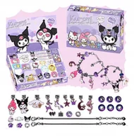 Ozdoby bożonarodzeniowe - Kalendarz Adwentowy Dla Dziewczynki Kuromi Zestaw Do Robienia Bransoletek - miniaturka - grafika 1