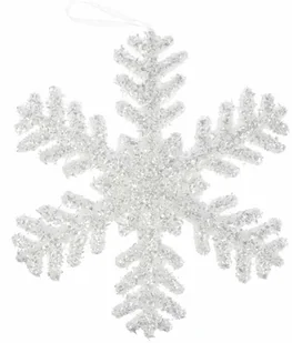 Arpex Ozdoba choinkowa śnieżynka brokatowa srebrny 23 cm 1szt BN0318 BN0318 - Ozdoby bożonarodzeniowe - miniaturka - grafika 2
