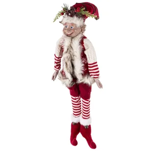 Figurka Elf Materiałowa Świąteczna Boże Narodzenie - Ozdoby bożonarodzeniowe - miniaturka - grafika 1