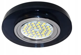 Oczko szklane czarne okrągłe sufitowe do Led GU10 - Lampy sufitowe - miniaturka - grafika 1
