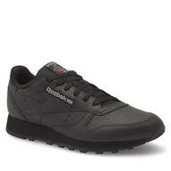 Sneakersy damskie - Sneakersy Reebok Classic Leather 100008497 Czarny - miniaturka - grafika 1