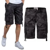 Odzież taktyczna i umundurowanie - Spodenki Alpha Industries Jet Short Camo 191200C 125 - Black Camo  38 - miniaturka - grafika 1