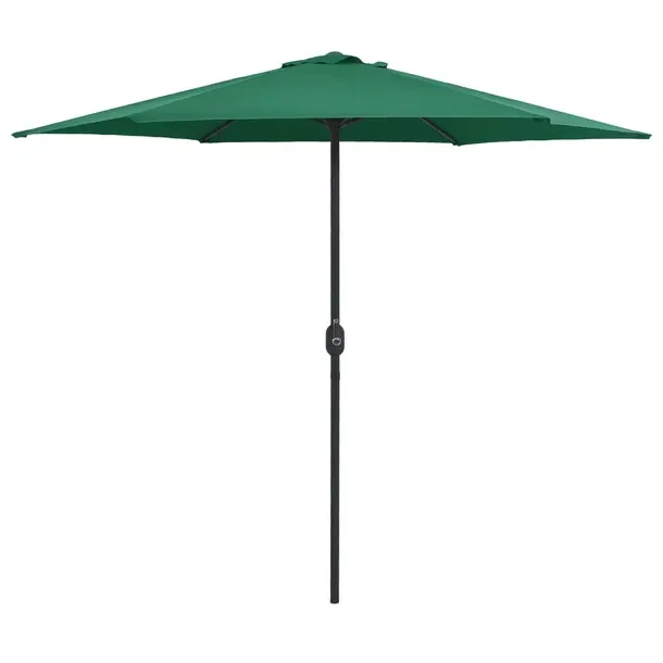 Parasol ogrodowy 270x246 cm, zielony, UV, aluminiowy