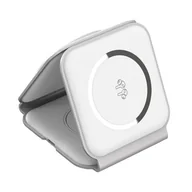 Ładowarki do telefonów - Magnetyczna ładowarka indukcyjna Choetech T588-F 3w1 15W (biała) - miniaturka - grafika 1