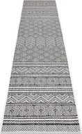 Dywany - Dywan chodnik SZNURKOWY SIZAL SION Aztecki 22168 płaskie tkanie / ecru czarny 80x200 cm - miniaturka - grafika 1
