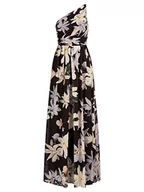 Sukienki - ApartFashion Sukienka damska, luźna sukienka wieczorowa, czarna, wielokolorowa, normalna, Czarny Multicolor, M - miniaturka - grafika 1