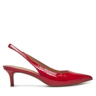 Sandały damskie - Sandały LAUREN RALPH LAUREN Lolah II 802959210002 Czerwony - miniaturka - grafika 1